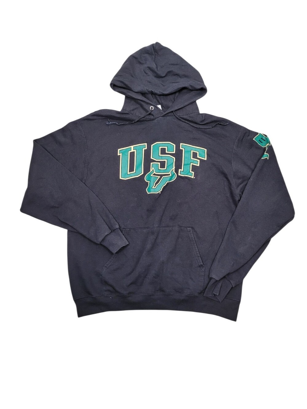 Y2K Champion University of South Florida Bulls Black Hoodie Top Size: Large